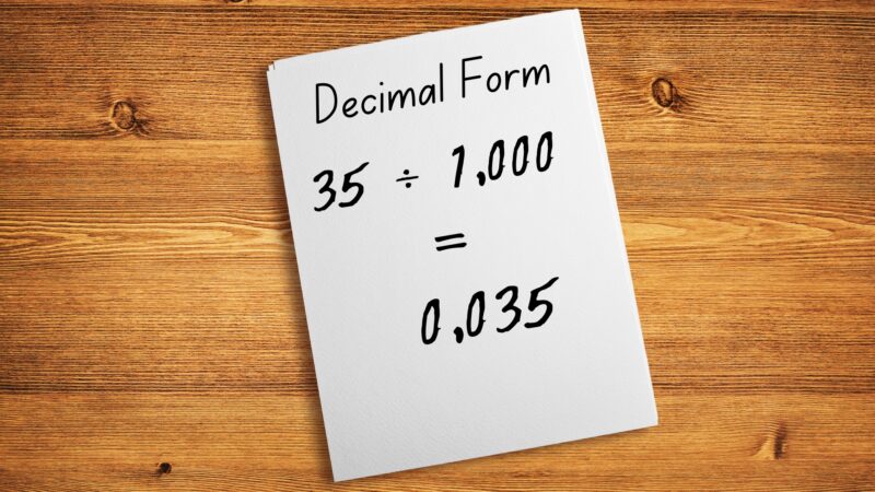 Calculating Millage Rates in Decimal Form